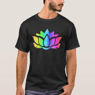 Lotosblumen-Regenbogen-Yoga-Namaste-Meditation-Fra T-Shirt