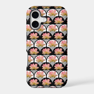 Lotosblumen-Retro-Druck