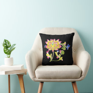 Lotosblumen und Rebe Kissen