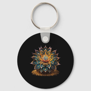 Lotosblumen Yoga Zen Boho Namaste Meditation  Schlüsselanhänger