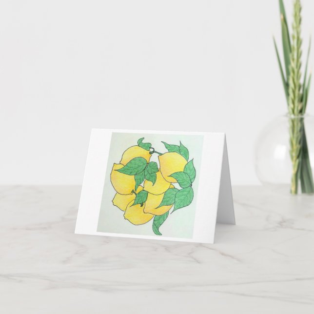 Lot's of Lemons Greeting Card Dankeskarte (Vorderseite)
