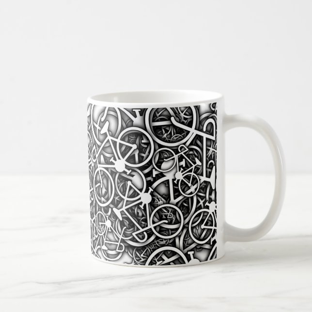 Lotsa Bikes - Fahrraddesign-Tasse Kaffeetasse (Rechts)