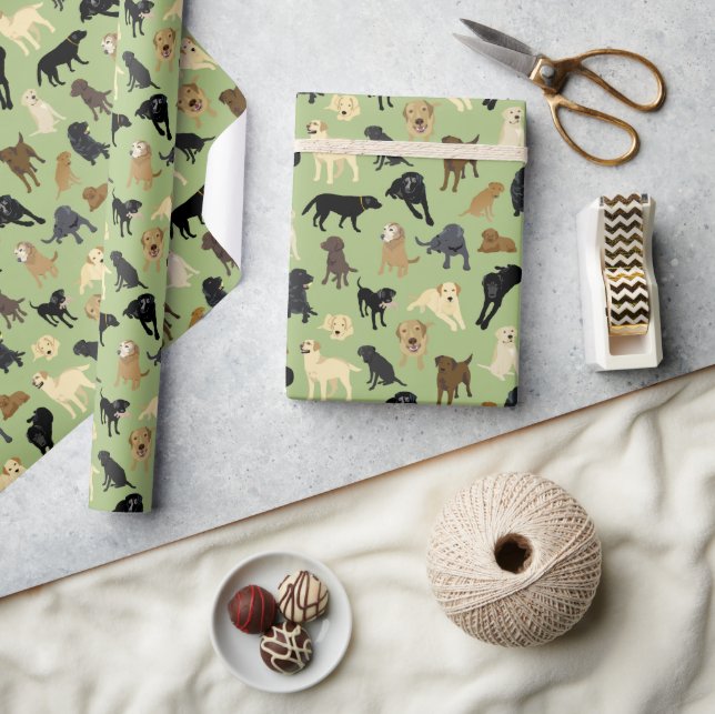 Lotsa Labradore auf Salbei  Geschenkpapier (Kunsthandwerk)