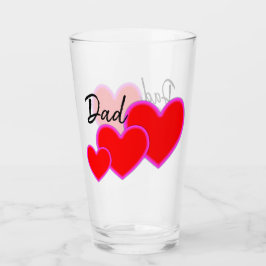 Lotsa Liebe Rotes Rosa Liebe Herz Vater Individuel Glas