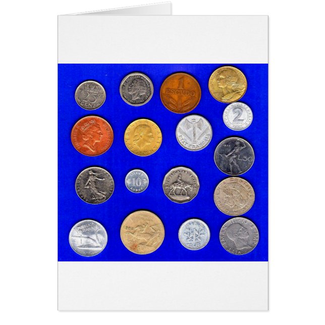 Lotsen alte ausländische Münzen (Vorne)