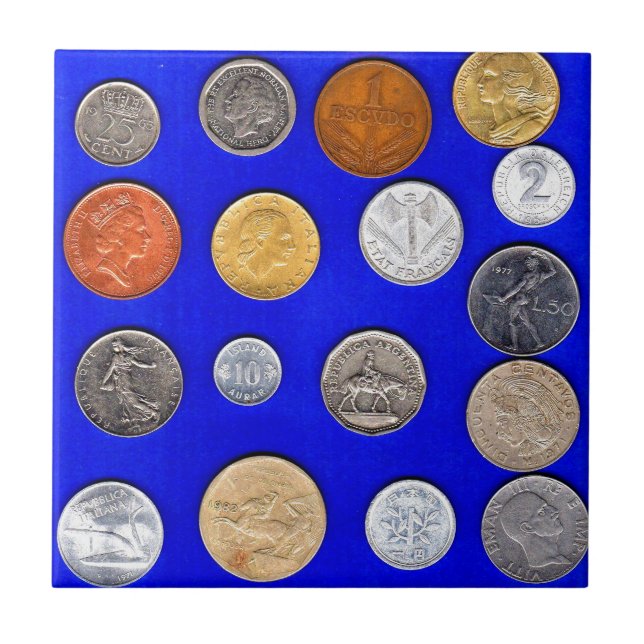 Lotsen alte ausländische Münzen Fliese (Vorderseite)