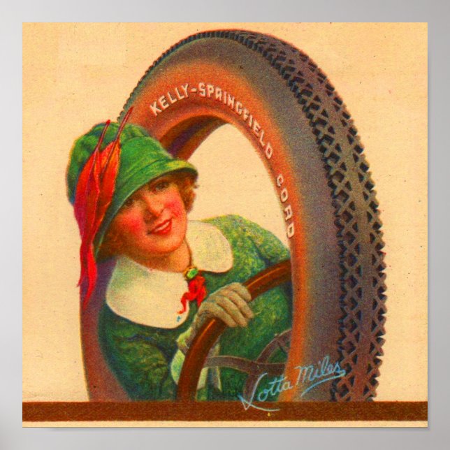 Lotta Miles no. 1-1920s Kelly-Springfields reifen  Poster (Vorne)