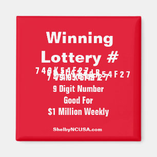 Lotterie gewinnt Nummer Magnet