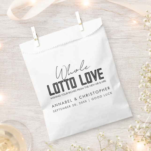 Lotterie-Tickets für Lotterien-Lieben Geschenktütchen (Ausgeschnitten)