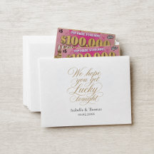 Lotterie-Umschläge werden heute Abend Hochzeit Gol