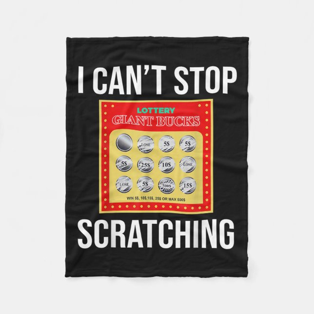 Lottery I Can't Stop Scratching - Scratch Ticket  Fleecedecke (Vorderseite)