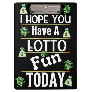 Lottery Scratch Ticket LOTTO Spaß Klemmbrett
