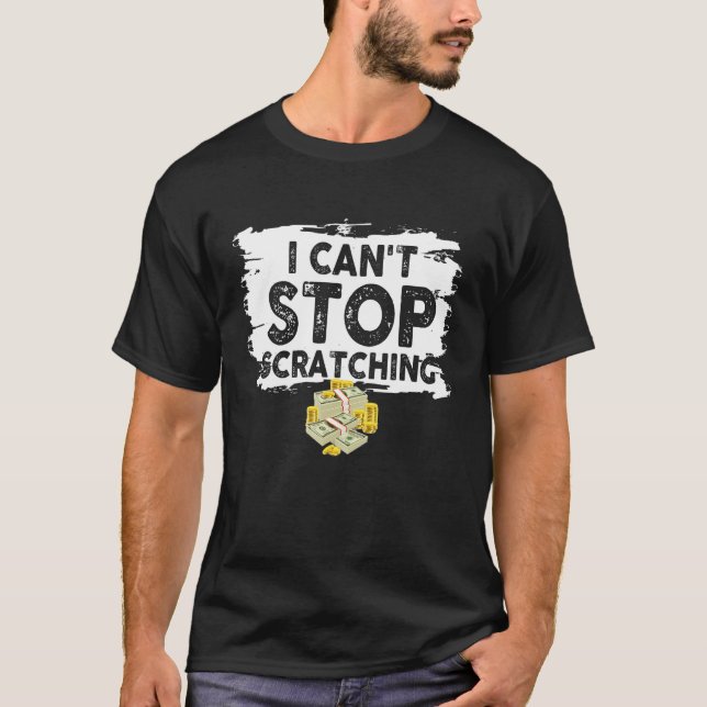 Lottery Scratcher Men Women Lucky Player  Bingo T-Shirt (Vorderseite)