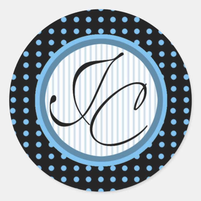 Lotti Dotti - Initials Sticker (Baby Blue) (Vorderseite)