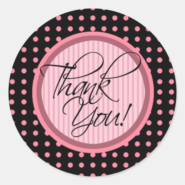 Lotti Dotti - Vielen Dank Sticker (Baby Pink) (Vorderseite)