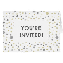 Lottie Confetti Watercolor Dots Birthday Einladung
