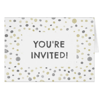 Lottie Confetti Watercolor Dots Birthday Einladung