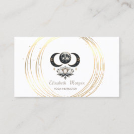 Lotus beruflich Moon Gold Circles Visitenkarte