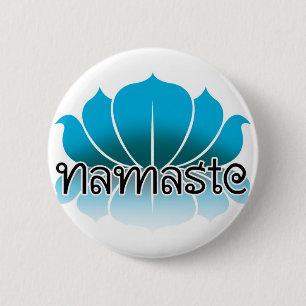 Lotus-Blau Button