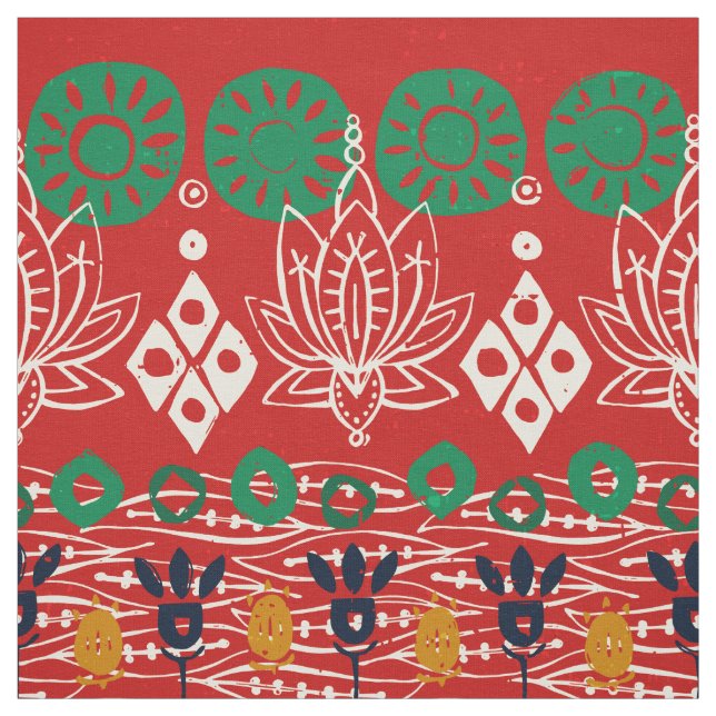 Lotus block Christmas Stoff (Muster)