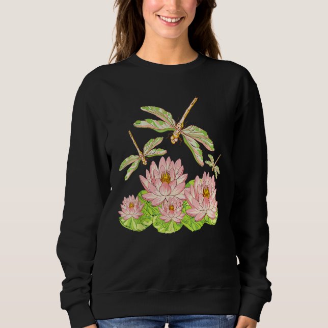 Lotus Blossom Dragonfly  Lotus Sweatshirt (Vorderseite)