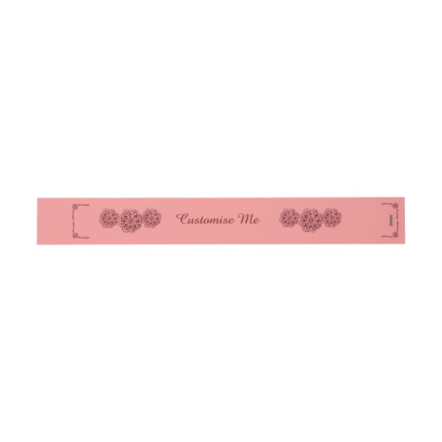 Lotus Blossom (Henna) (rot) Einladungsbanderole (Flach)