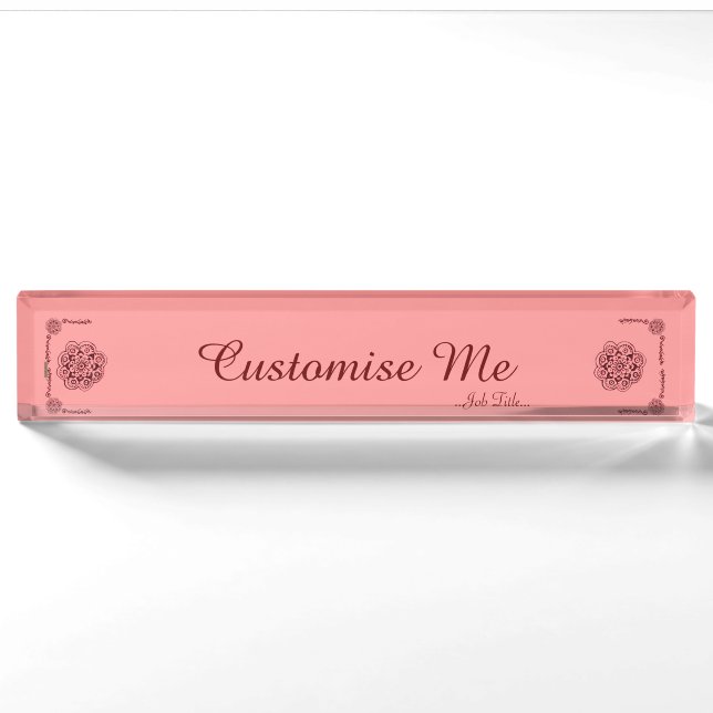 Lotus Blossom (Henna) (rot) Namensplakette (Vorderseite)