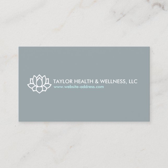 LOTUS BLOSSOM LOGO for HEALTH & WELLNESS Visitenkarte (Vorderseite)