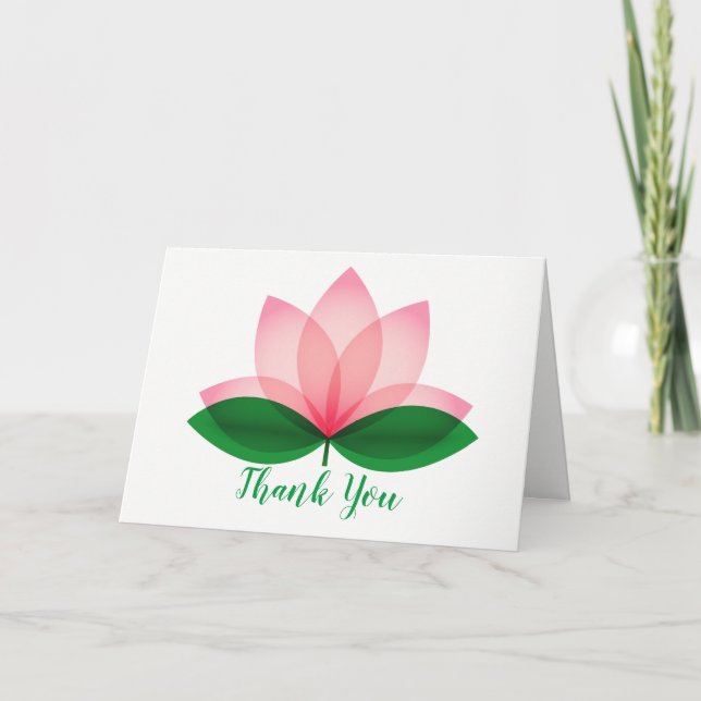 Lotus Blossom Note Card Karte (Vorderseite)