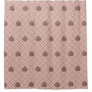 Lotus blossom on a tartan duschvorhang