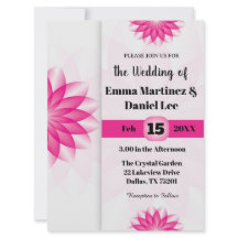 Lotus Blossom Wedding Einladung