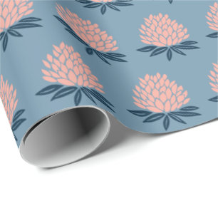 Lotus Blume Blauer Rosa Geschenkpapier
