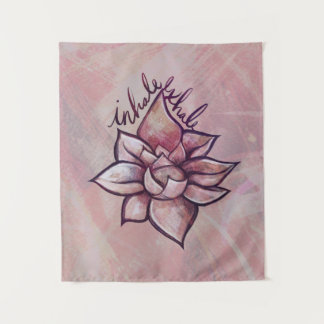 Lotus Blume Blossom Lotus Blume Blüten Wandteppich