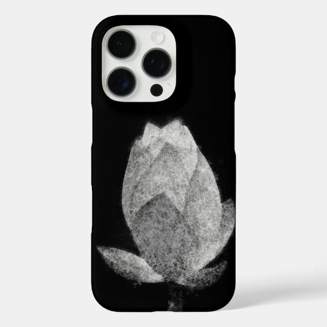 Lotus Blume Bulb ästhetische Skizze Kunst iPhone 16 Pro Hülle (Rückseite)