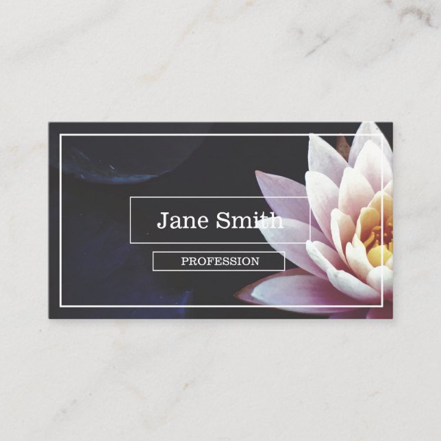LOTUS BLUME BUSINESS CARD VISITENKARTE (Vorderseite)