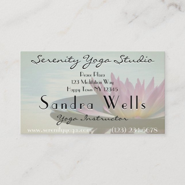 Lotus Blume Business Card Visitenkarte (Vorderseite)