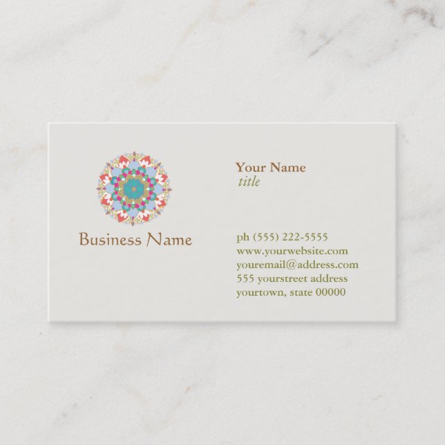 Lotus Blume Business Card Visitenkarte (Vorderseite)