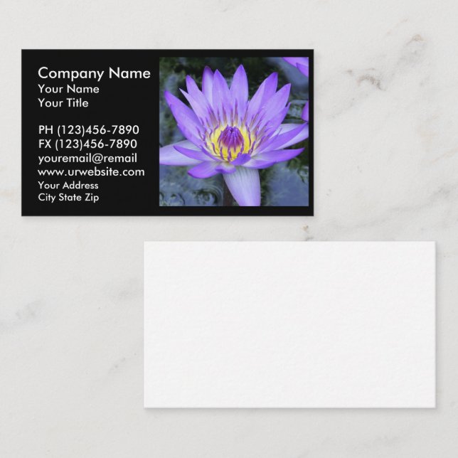 Lotus Blume Business Cards Visitenkarte (Vorne/Hinten)