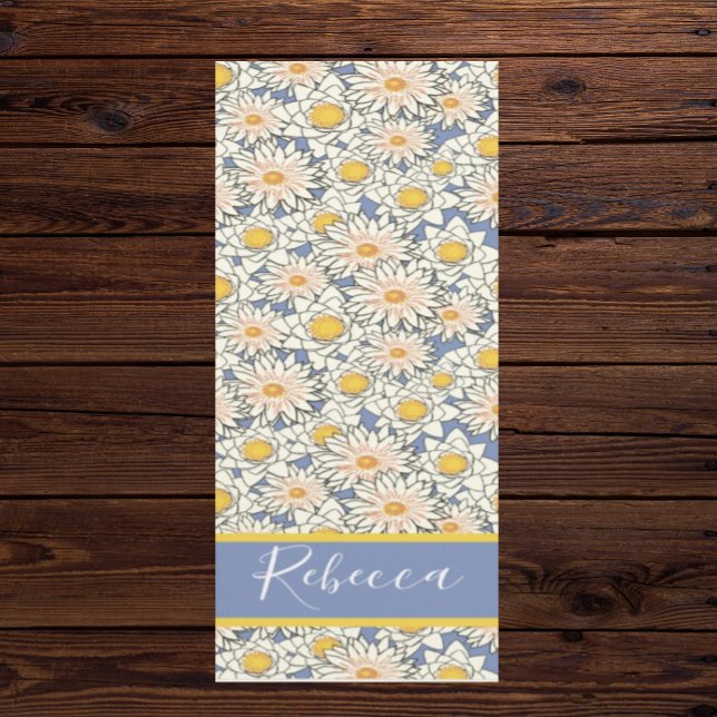 Lotus Blume Calming Blue Monogram Name Yoga Mats Yogamatte (Von Creator hochgeladen)