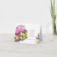 Lotus-Blume Condolences Beileid-Karte