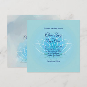 Lotus Blume Custom Wedding Einladung