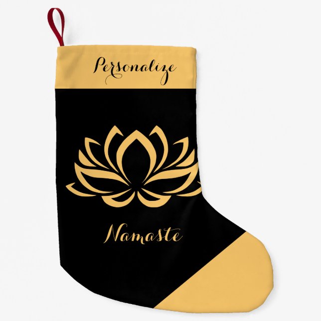 Lotus Blume Delta Yoga Namaste Kleiner Weihnachtsstrumpf (Vorderseite)