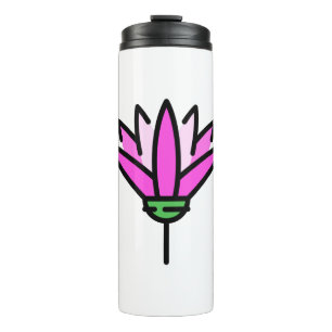 Lotus Blume Design, Altes Ägypten, Mandala Shirt Thermosbecher
