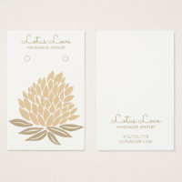 Lotus Blume Earring Necklace Juwelier Display Card
