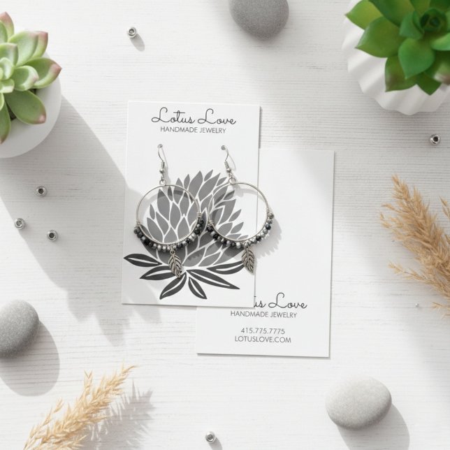 Lotus Blume Earring Necklace Juwelier Display Card (Lotus Flower Earring Necklace Jewelry Display Card
)