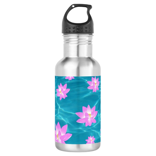 Lotus Blume Edelstahlflasche (Vorderseite)