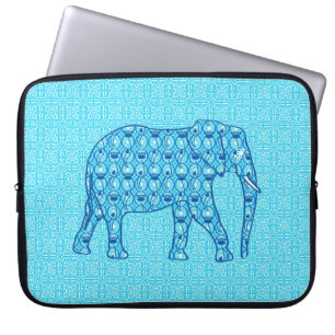 Lotus Blume Elefant - Türkis Laptopschutzhülle