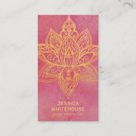 Lotus Blume Elegante Rose  Visitenkarte