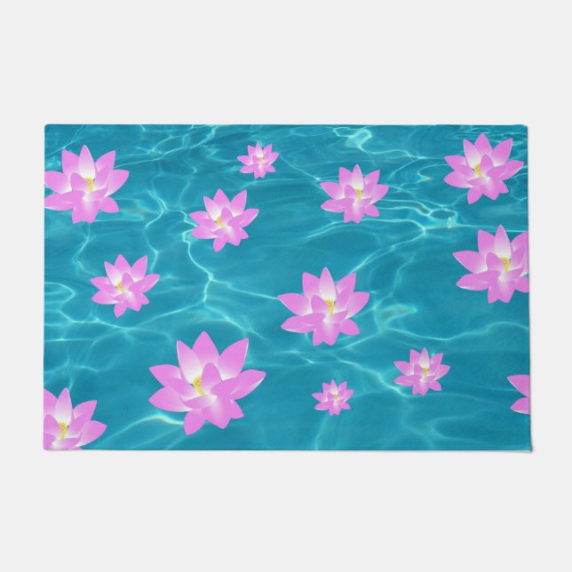 Lotus Blume Fußmatte (Vorderseite)