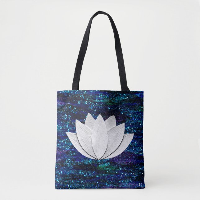 Lotus Blume Galaxy Tote Bag Tasche (Vorderseite)